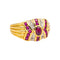 Bague 61 Bague en or jaune et or blanc, rubis et diamants 58 Facettes 5149419RV