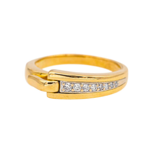 Bague 55 Guy Laroche - Bague en or jaune, or blanc et diamants 58 Facettes 5248109CN