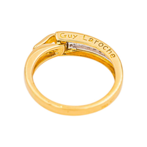 Bague 55 Guy Laroche - Bague en or jaune, or blanc et diamants 58 Facettes 5248109CN