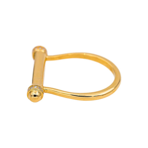 Bague 53 Bague en or jaune, tsavorites et diamants 58 Facettes 5276265RV