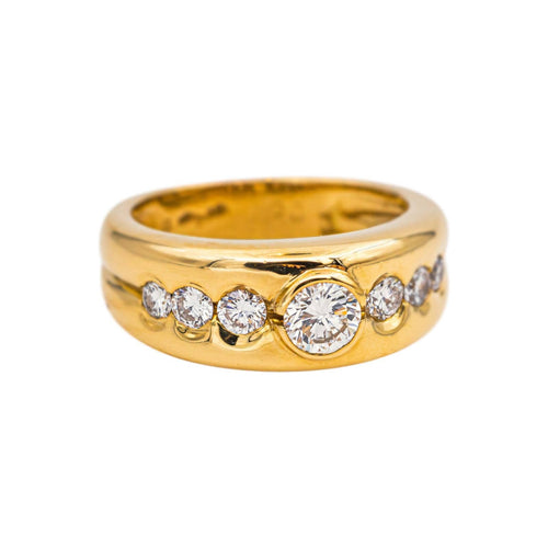 Bague 52 Alain Roure - Bague en or jaune et diamants 58 Facettes 5281131CN