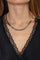 Collier Collier maille tressée en or jaune, blanc et rose 58 Facettes 5458456RV