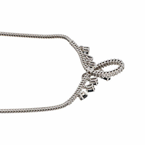Collier Collier en or blanc, saphirs et diamants 58 Facettes 5365736CN