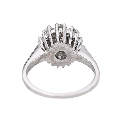 Bague 55 Marguerite - Bague en or blanc et diamants 58 Facettes 5368553CN