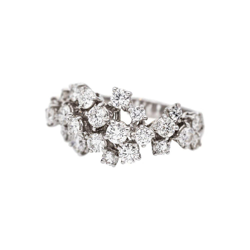 Bague 51 Fred Blanche - Bague en or blanc et diamants 58 Facettes 5417296CN