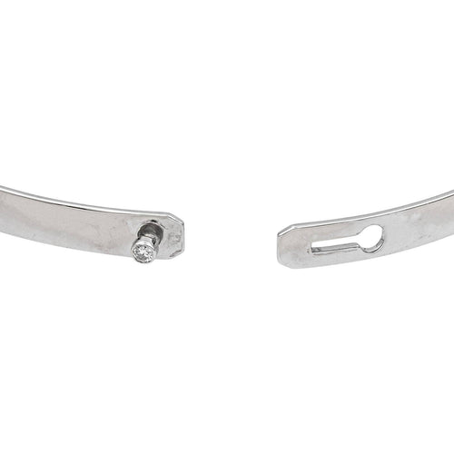 Bracelet Dinh Van Serrure - Bracelet jonc en or blanc et diamant 58 Facettes 5480849CN