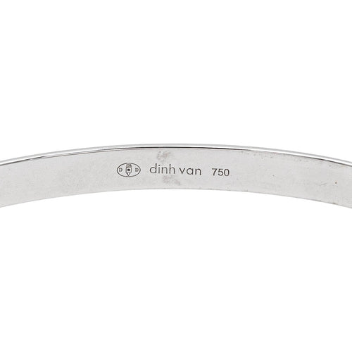 Bracelet Dinh Van Serrure - Bracelet jonc en or blanc et diamant 58 Facettes 5480849CN
