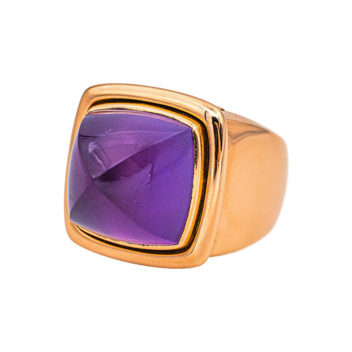 Bague 52 Fred Pain de Sucre - Bague en or rose, améthyste et ébène 58 Facettes 5417295CN