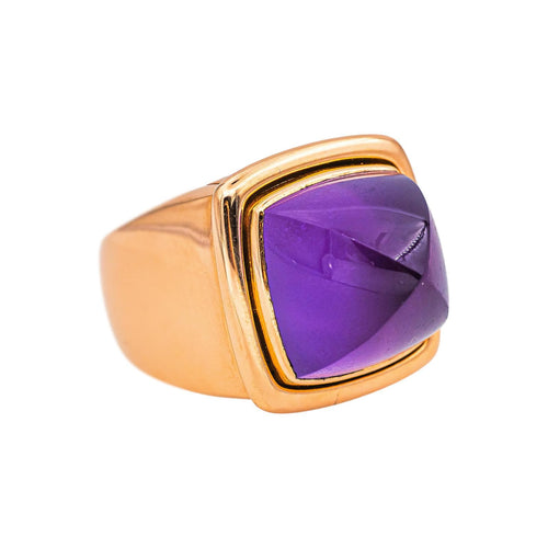 Bague 52 Fred Pain de Sucre - Bague en or rose, améthyste et ébène 58 Facettes 5417295CN