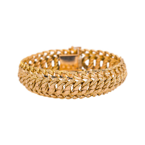 Bracelet Bracelet maille américaine en or rose 58 Facettes 5446543CN