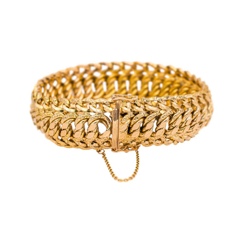Bracelet Bracelet maille américaine en or rose 58 Facettes 5446543CN