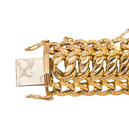 Bracelet Bracelet maille américaine en or rose 58 Facettes 5446543CN
