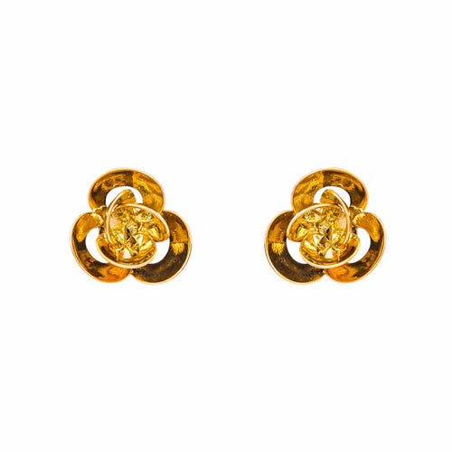 Boucles d'oreilles Boucles d'oreilles puces fleur en or rose et jaune 58 Facettes 5446542CN