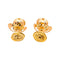 Boucles d'oreilles Boucles d'oreilles puces fleur en or rose et jaune 58 Facettes 5446542CN