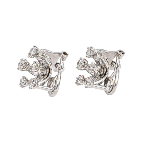Boucles d'oreilles Boucles d'oreilles clips en or blanc et diamants 58 Facettes 5531391CN