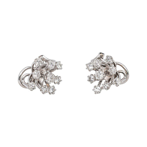Boucles d'oreilles Boucles d'oreilles clips en or blanc et diamants 58 Facettes 5531391CN