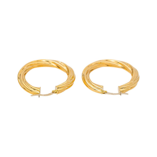 Boucles d'oreilles Boucles d'oreilles créoles en or jaune 58 Facettes 5538417RV