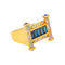 Bague 56 Bague en or jaune avec saphirs et diamants 58 Facettes 5560098CN