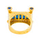 Bague 56 Bague en or jaune avec saphirs et diamants 58 Facettes 5560098CN