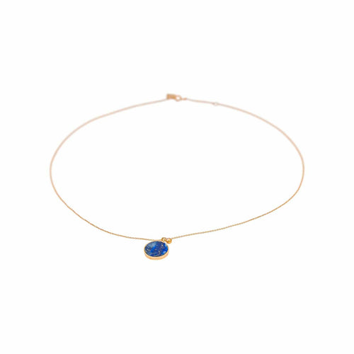 Collier Ginette NY Ever Lapis - Collier pendentif en or rose et lapis-lazuli 58 Facettes 5605745RV