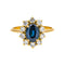 Bague 55 Bague en or jaune avec saphir et diamants 58 Facettes 5591777CN