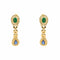 Boucles d'oreilles Boucles d'oreilles en or jaune, émeraudes, saphirs et diamants 58 Facettes 5693507CN