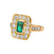 Bague 56 Bague en or jaune, émeraude et diamants 58 Facettes 4878500CN