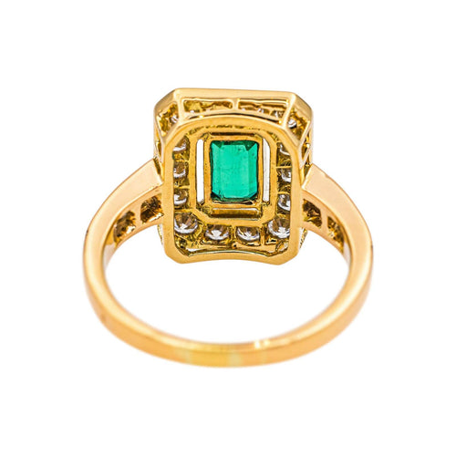 Bague 56 Bague en or jaune, émeraude et diamants 58 Facettes 4878500CN