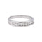 Bague 61 Demi-alliance - Bague en or blanc et diamants 58 Facettes 4913254CN