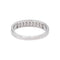 Bague 61 Demi-alliance - Bague en or blanc et diamants 58 Facettes 4913254CN