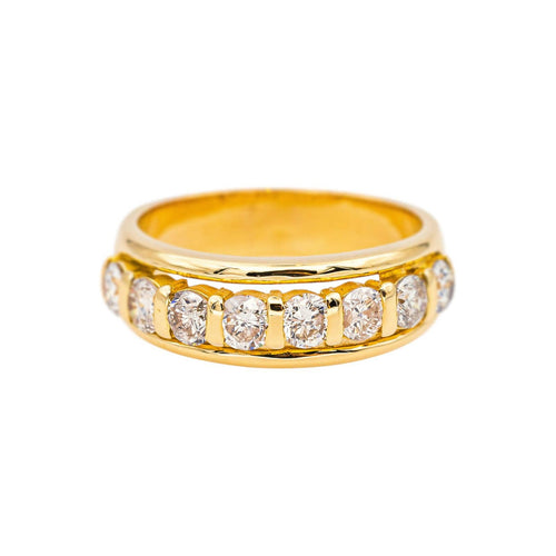 Bague 50 Demi-alliance - Bague en or jaune et diamants 58 Facettes 5035962CN