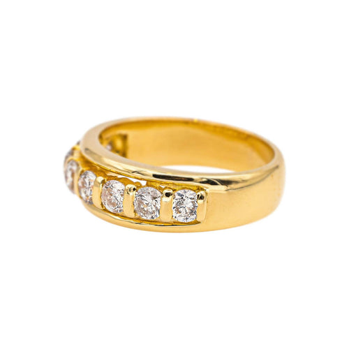 Bague 50 Demi-alliance - Bague en or jaune et diamants 58 Facettes 5035962CN
