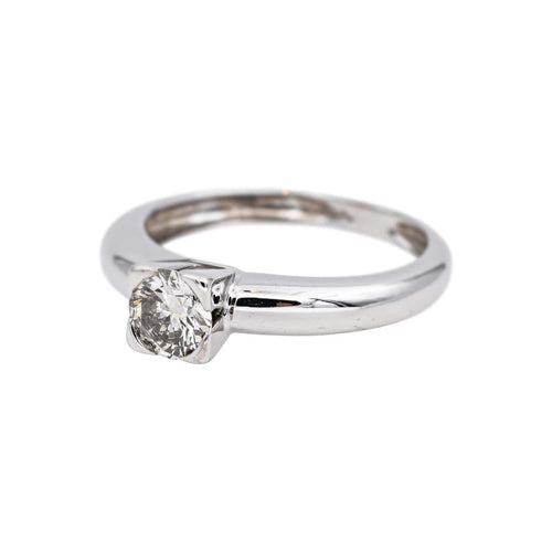 Bague 53 Bague solitaire en or blanc et diamant 58 Facettes 5193275CN