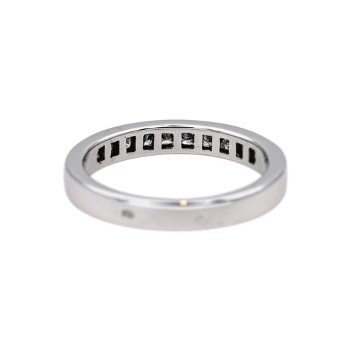 Bague 53 Demi-alliance en or blanc et diamants 58 Facettes 5237218CN