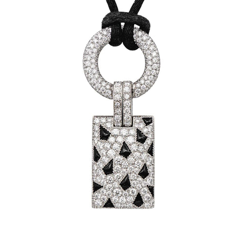 Collier Cartier Panthère - Collier en or blanc, diamants et onyx 58 Facettes 5707096CN