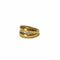 Bague 58 Bague double jonc bombée en or jaune et diamants 58 Facettes REF24026-190