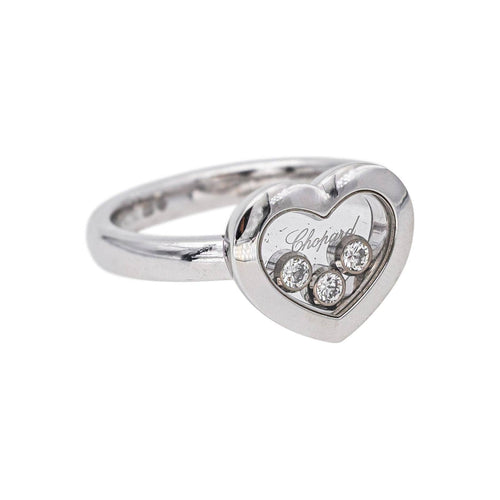 Bague 54 Chopard Happy Diamonds Icons - Bague en or blanc et diamants 58 Facettes 5783957RV