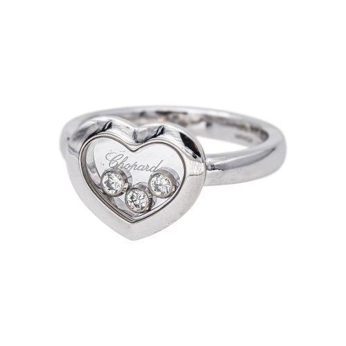 Bague 54 Chopard Happy Diamonds Icons - Bague en or blanc et diamants 58 Facettes 5783957RV