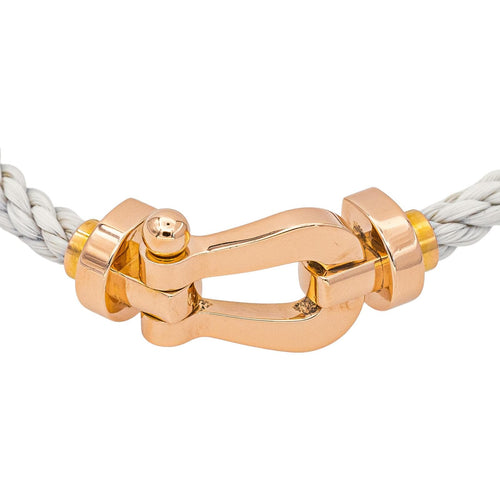 Bracelet Fred Force 10 - Bracelet en or rose et nylon blanc 58 Facettes 5757408RV