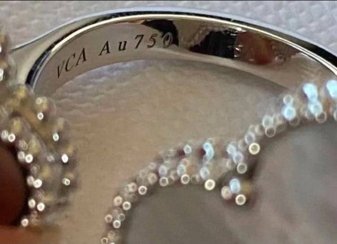 Bague 51 Van Cleef & Arpels Magic Alhambra - Bague Entre les Doigts perle de culture 58 Facettes jnci116