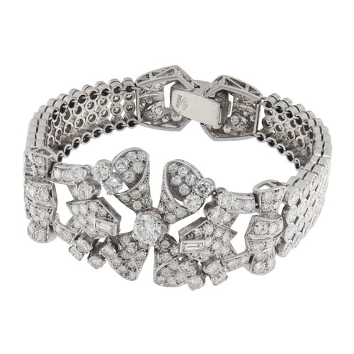 Bracelet Bracelet en platine avec diamants 58 Facettes G3970