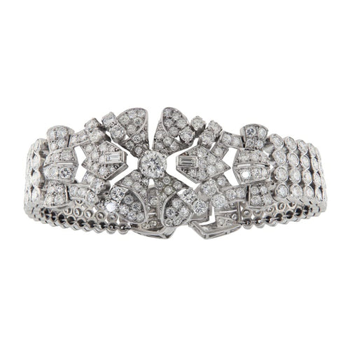 Bracelet Bracelet en platine avec diamants 58 Facettes G3970