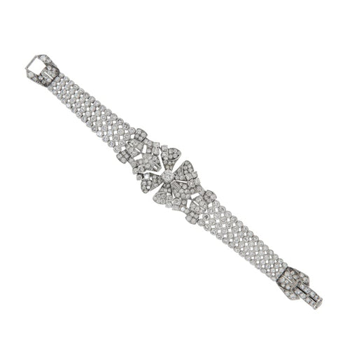 Bracelet Bracelet en platine avec diamants 58 Facettes G3970