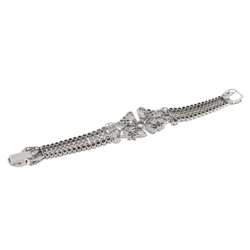 Bracelet Bracelet en platine avec diamants 58 Facettes G3970