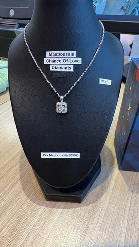 Collier Mauboussin Chance of Love - Collier en or blanc et diamants 58 Facettes Collier 001