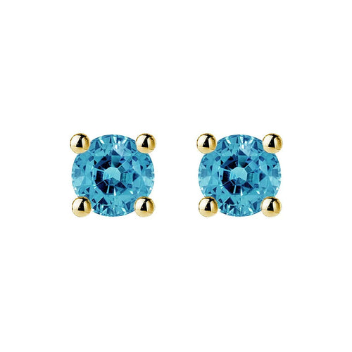 Boucles d'oreilles Single Tulip - Boucles d'oreilles en or 18K et tourmalines bleues 58 Facettes GER1335LB