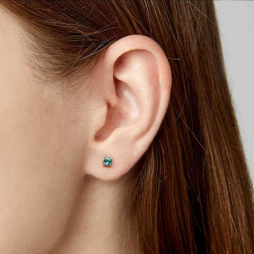 Boucles d'oreilles Single Tulip - Boucles d'oreilles en or 18 carats et tourmalines bleues 58 Facettes GER1335LB