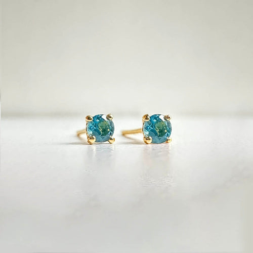 Boucles d'oreilles Single Tulip - Boucles d'oreilles en or 18 carats et tourmalines bleues 58 Facettes GER1335LB