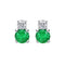 Boucles d'oreilles Boucles d'oreilles tulipe en or blanc 18K, émeraudes et diamants 58 Facettes GER1337GN
