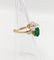 Bague 47 Bague toi et moi en or 18k, diamant, émeraude et diamants 58 Facettes A07434